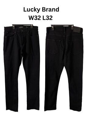Lucky Brand 410 Athletic Slim Black Jeans W32 L32 Benjamin Wash Stretch Classic